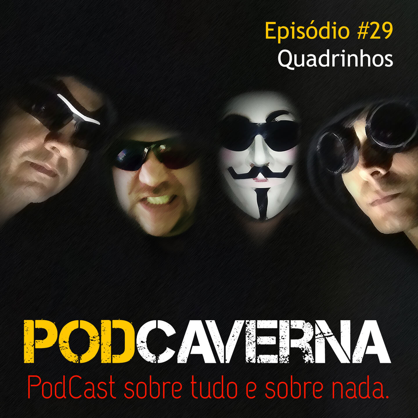 Capa PodCaverna - Episódio 29 - Quadrinhos