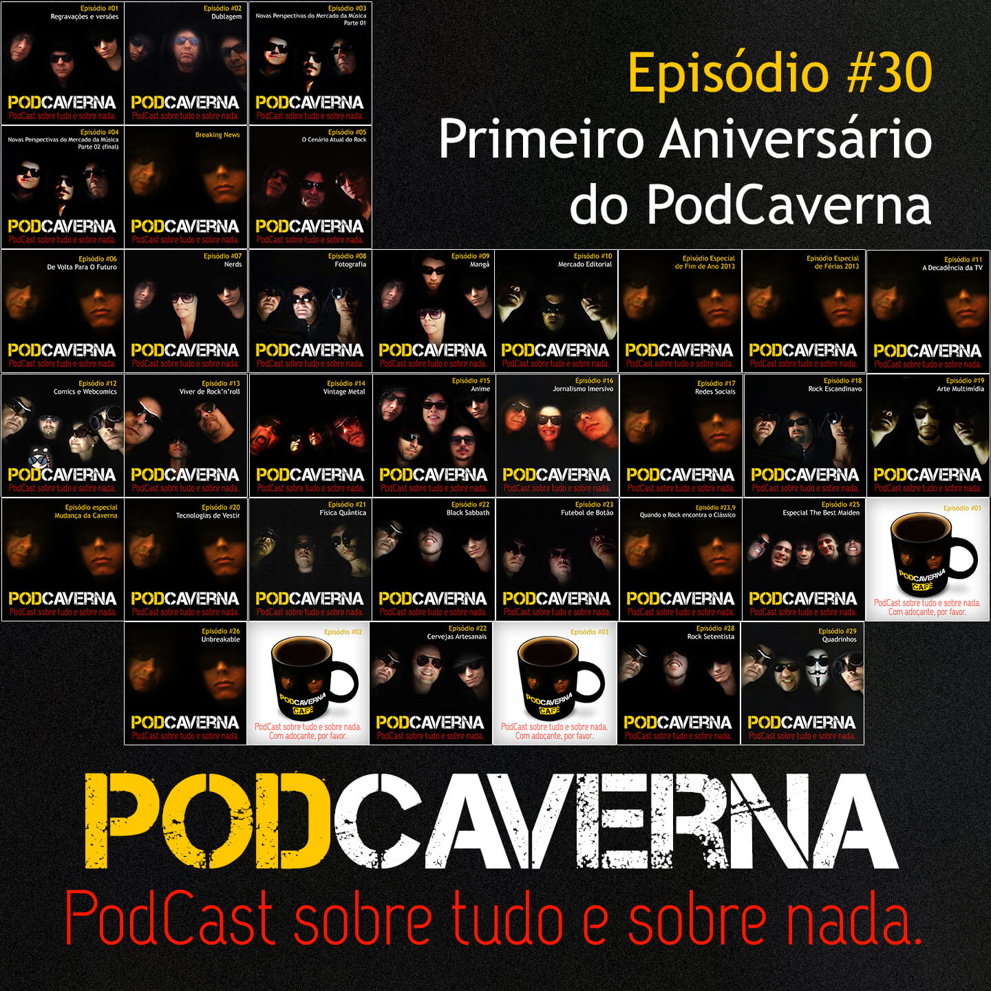 Capa PodCaverna - Episódio 30 - Primeiro Aniversário do PodCaverma
