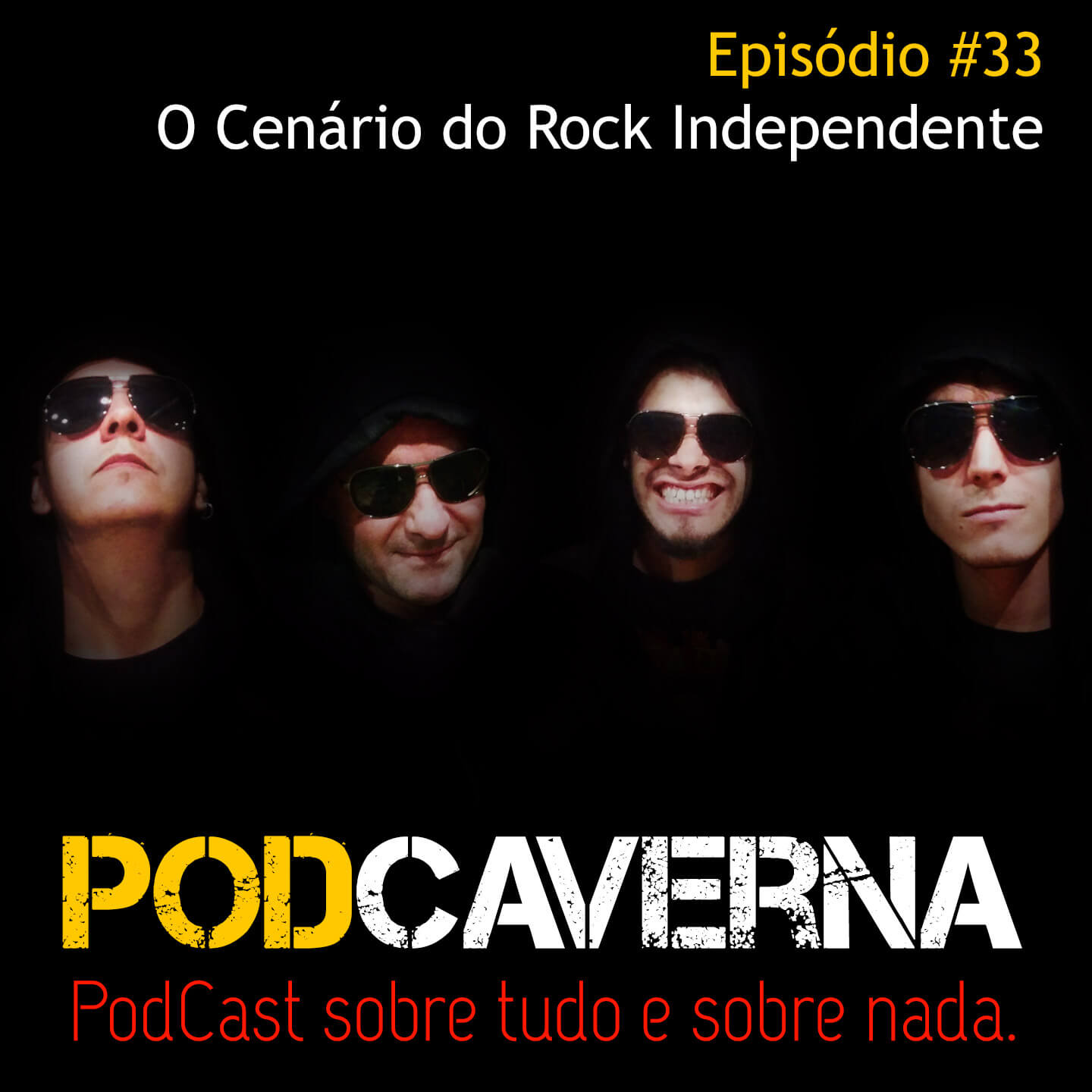 Capa PodCaverna - Episódio 33: O Cenário do Rock Independente
